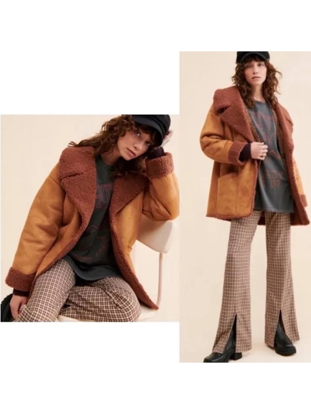Free People Brown Trench Coat Retail $248
